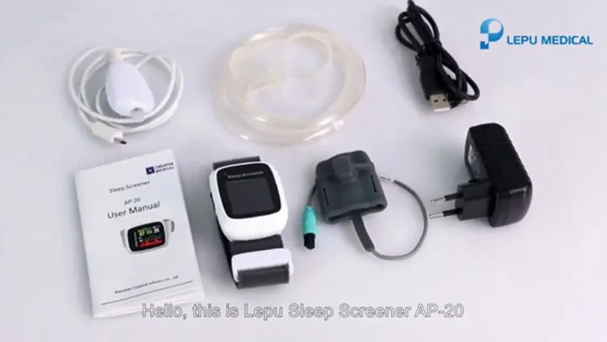 Lepu AP-20 Schlafapnoe-Screener Wearable Digital Handgelenk Pulsoxi meter mit Bluetooth-Verbindung